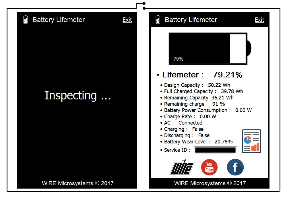 WiRE Battery Lifemeter